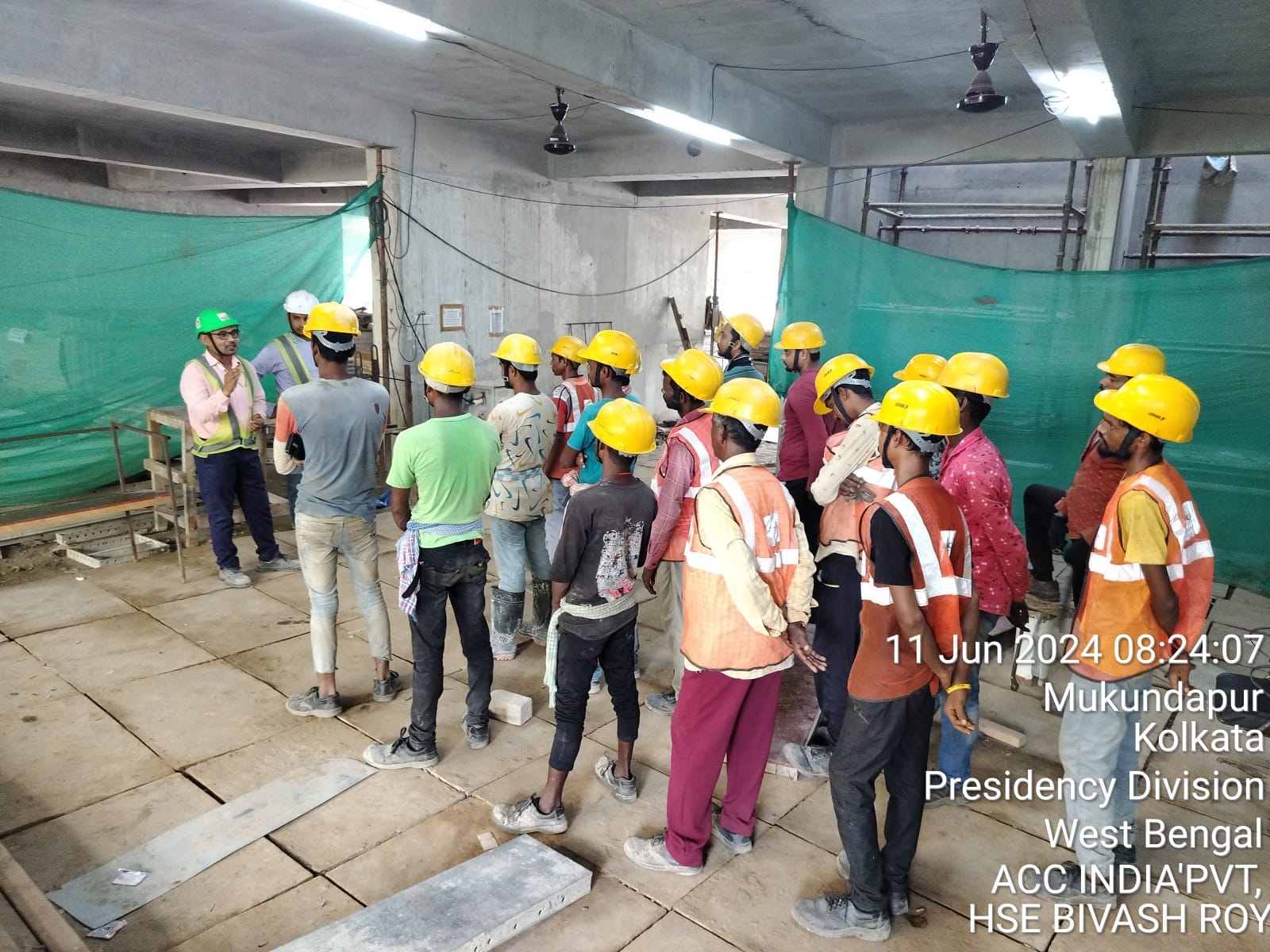 Ansari Group team at ACC India project in Mukundapur, Kolkata